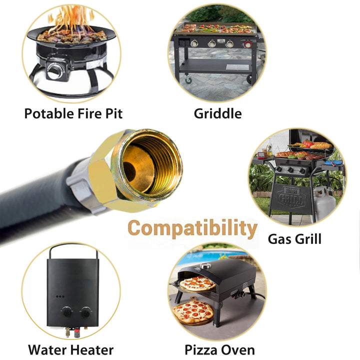 propane gas regulator hose for griddle,pizza oven, fire pit, water heater